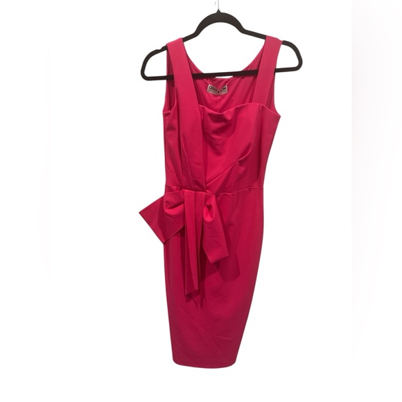 NWT Chiara Boni La Petite Robe Zinon Square Neck sheath Dress – Pink – Size 6 - Picture 5 of 10